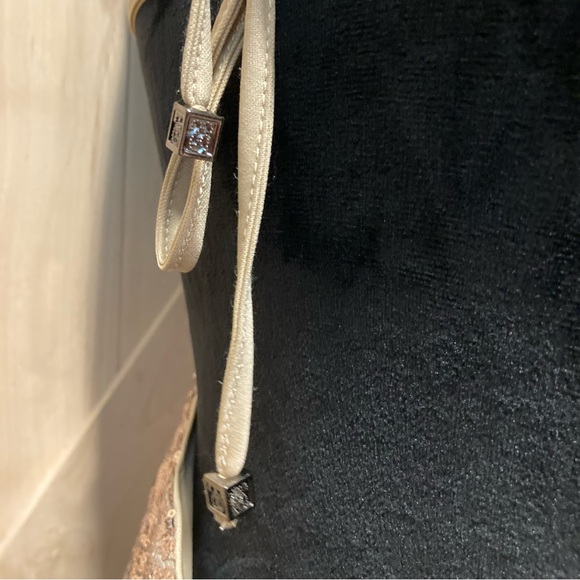 She + Sky Gold Sequin Halter Mini Dress Medium NWT - Picture 12 of 15